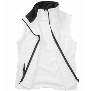 Result Womens/Ladies Softshell Body Warmer / White/Black
